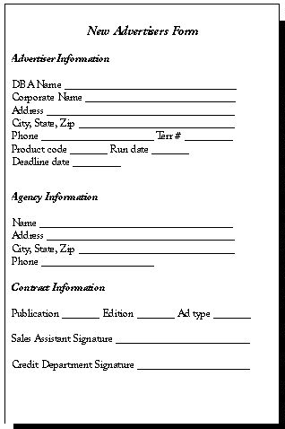 new advertiser form